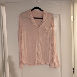 Cozy Earth Soft Pink Button-Up Pajama Set